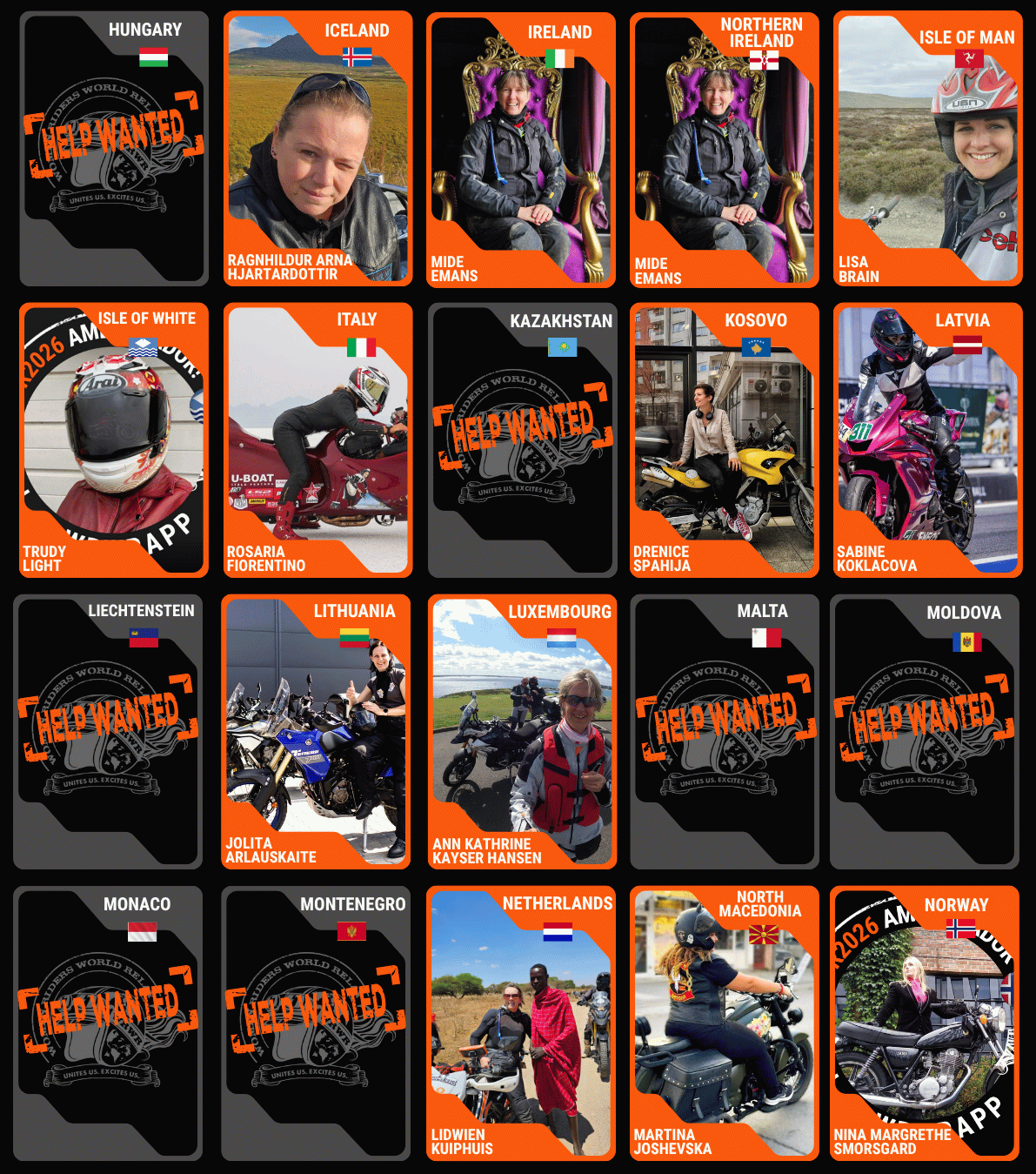 Promotional graphic for Europe ambassadors featuring various individuals and text.