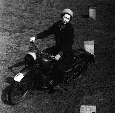 1941 – First Queen to ride a motorcycle